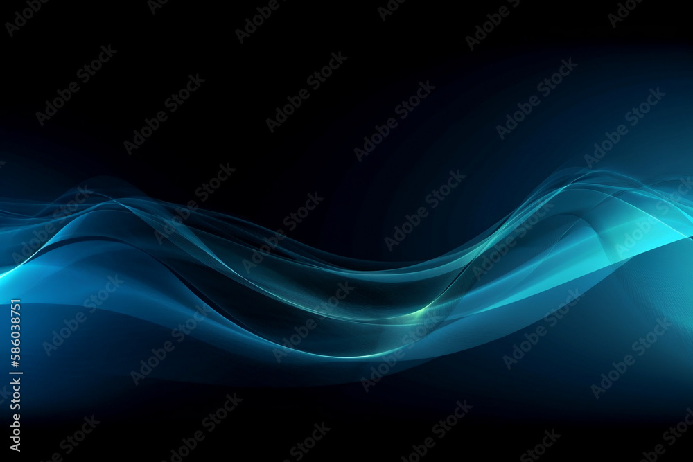 Fototapeta premium abstract blue wave background