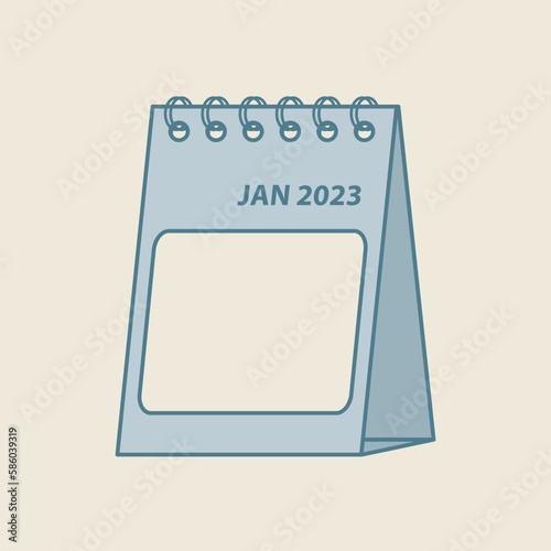 calendar table illustration. simple flat calendar