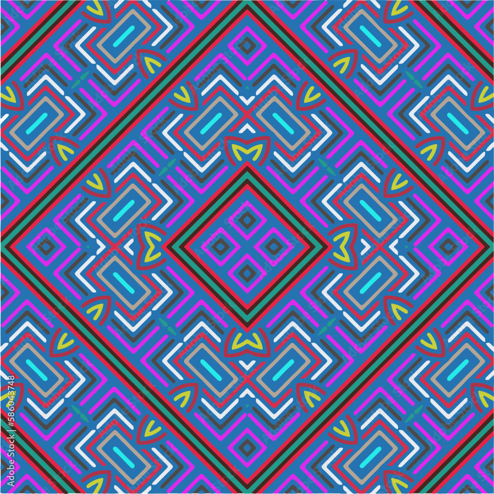 Abstract ethnic rug ornamental seamless pattern.Perfect for fashion, textile design, cute themed fabric, on wall paper, wrapping paper and home decor.