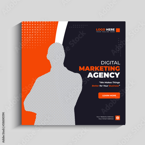 Digital marketing agency and corporate social media post template