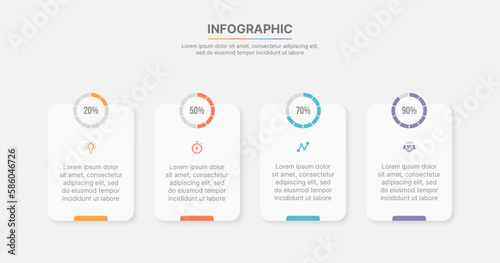 Four Options Arrow Infographic Template Design