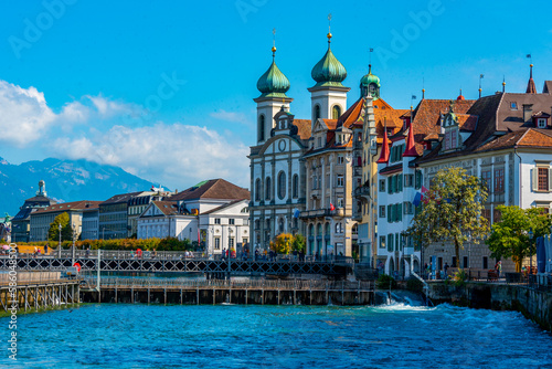 View of Saint Francis Xavier church at Swiss town Luzern