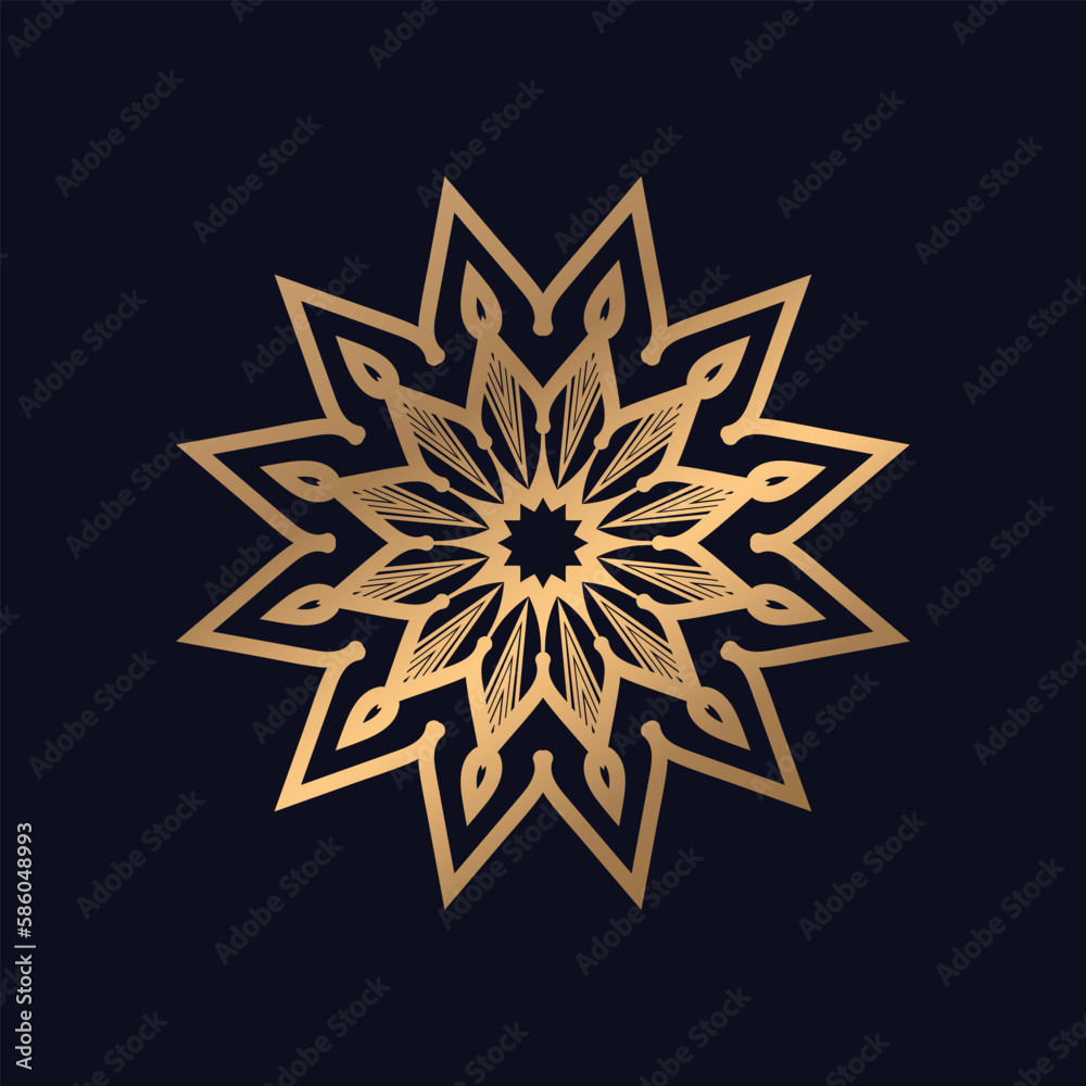 Luxury mandala design With ornamental background Vector Luxury mandala design With ornamental background Vector