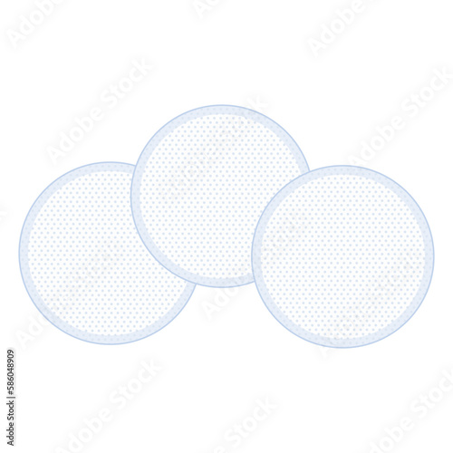 Vector image of cotton swabs, cotton pads. Hygiene items and baths. The concept of cleanliness and self-care. Beautiful elements for your design.