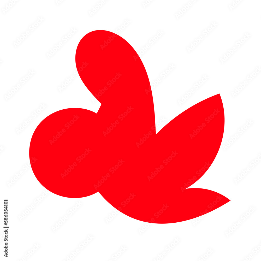 Red Aesthetic Abstract Shapes 
