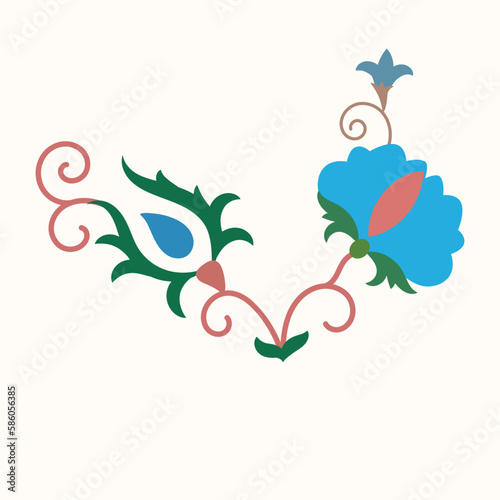 Suzani - a traditional textile product in Uzbekistan, a home interior element. Nowadays using for decorating fashion outfits and other creative elements. 