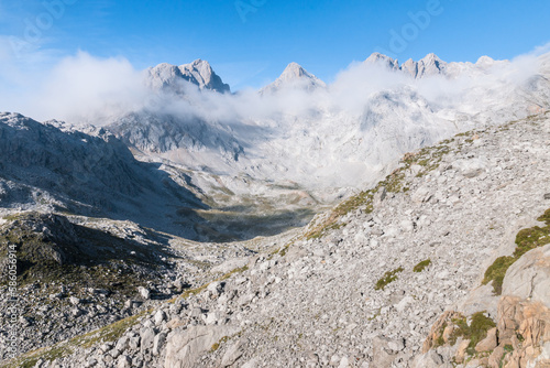 mountain range with cloud inversion in Picos de Europa National Park, northern Spain © Patrik Stedrak