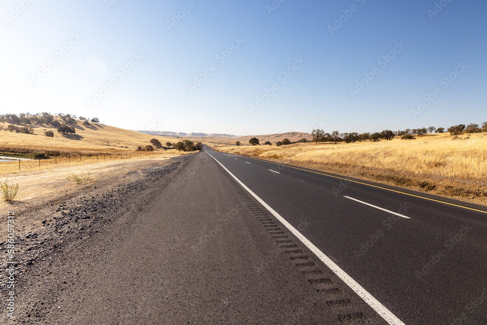 Asphalt road and countryside landscape Asphalt road and countryside landscape