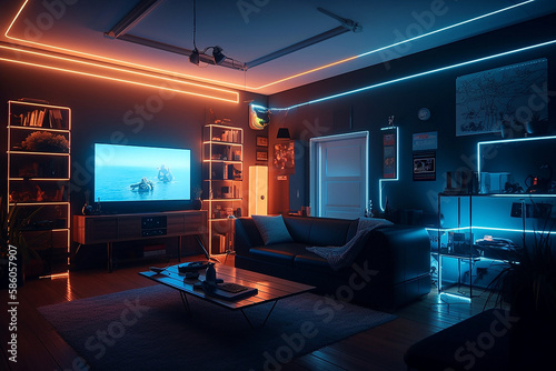 living room interior Generative AI