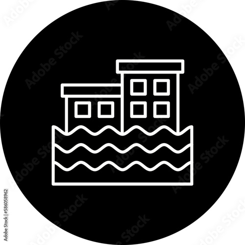 Flooding Line Inverted Icon