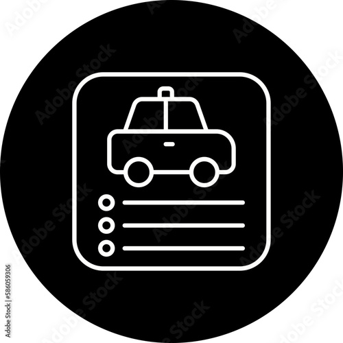 Car App Line Inverted Icon