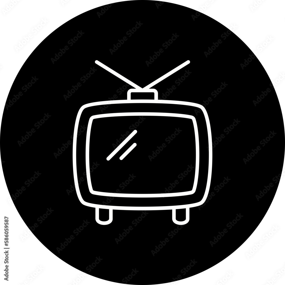 Tv Line Inverted Icon Tv Line Inverted Icon