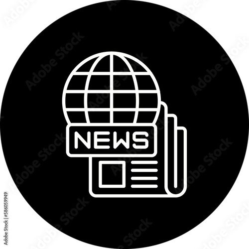 Global News Line Inverted Icon