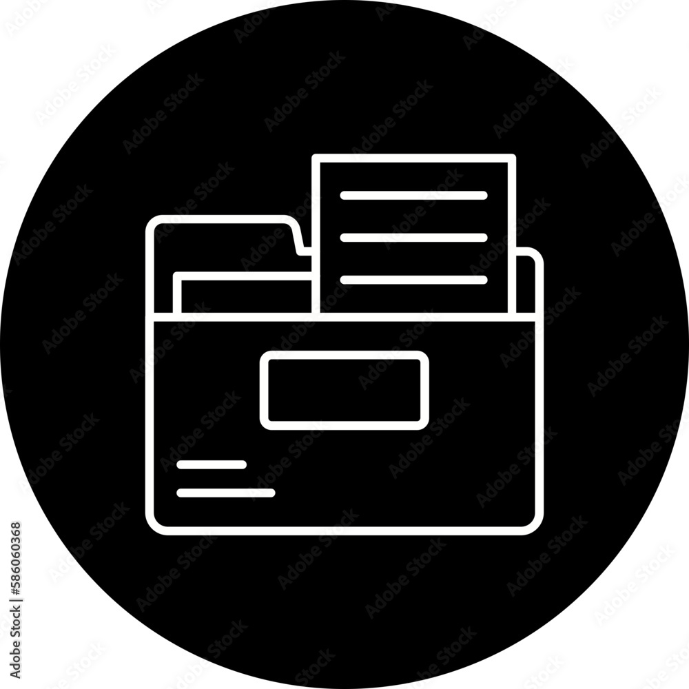 Folder Line Inverted Icon Folder Line Inverted Icon