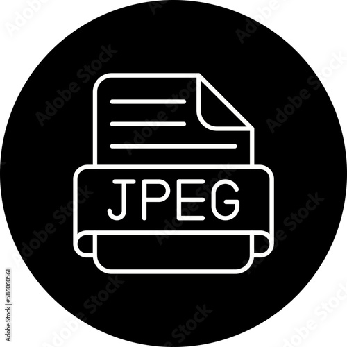 Jpeg Line Inverted Icon