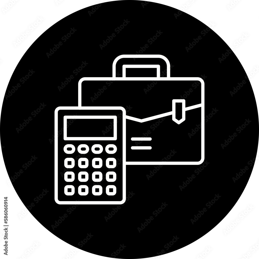 Accounting Line Inverted Icon Accounting Line Inverted Icon