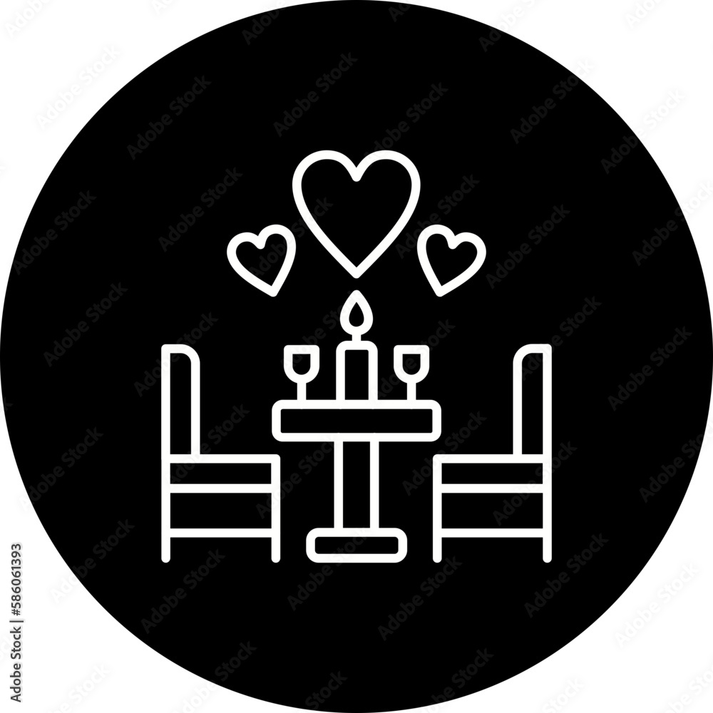 Dinner Line Inverted Icon Dinner Line Inverted Icon