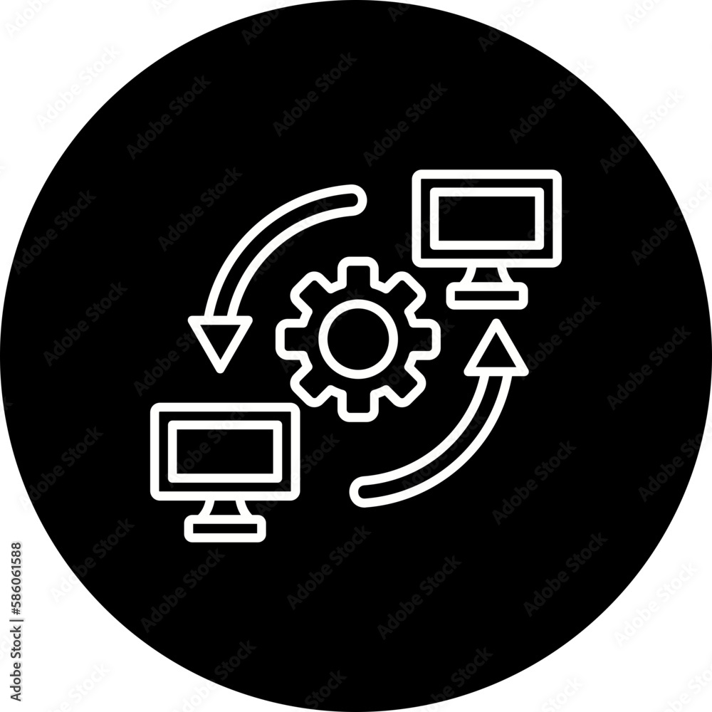 Synchronize Line Inverted Icon Synchronize Line Inverted Icon