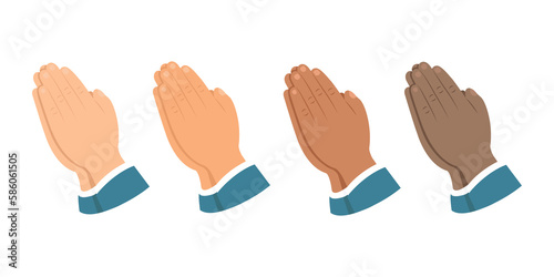 Photography Set of hands praying with faith and hope, Praying concept.