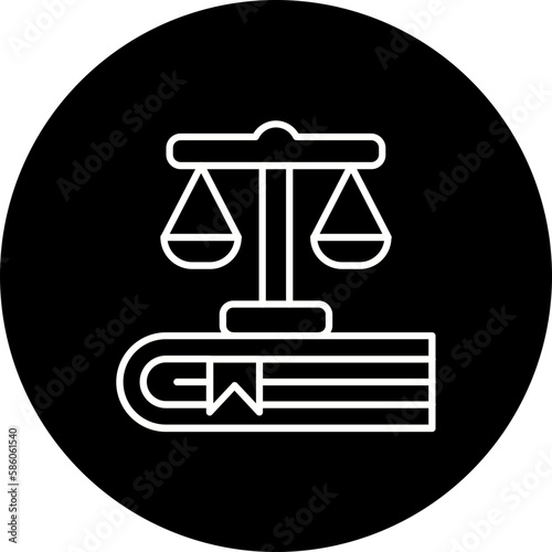 Book Line Inverted Icon