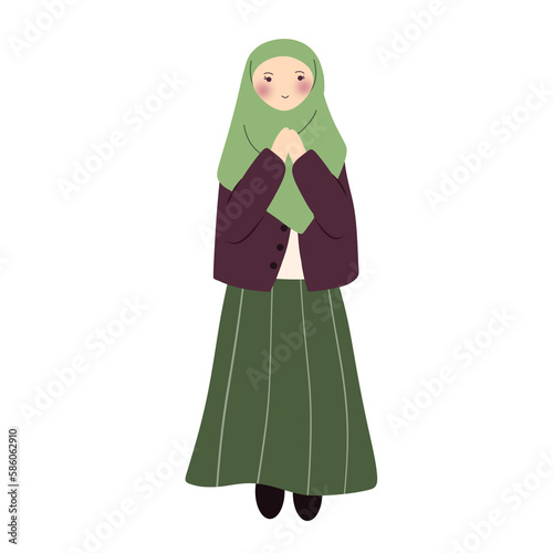 Muslim character greeting