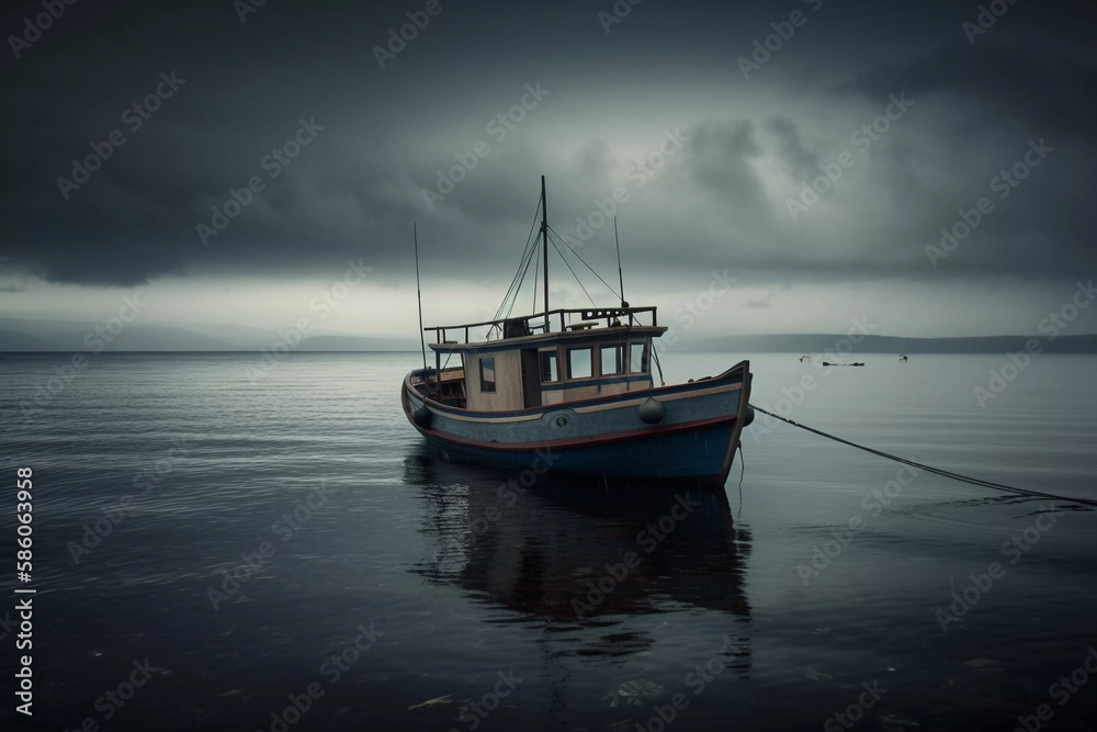 fishing boat in the sea