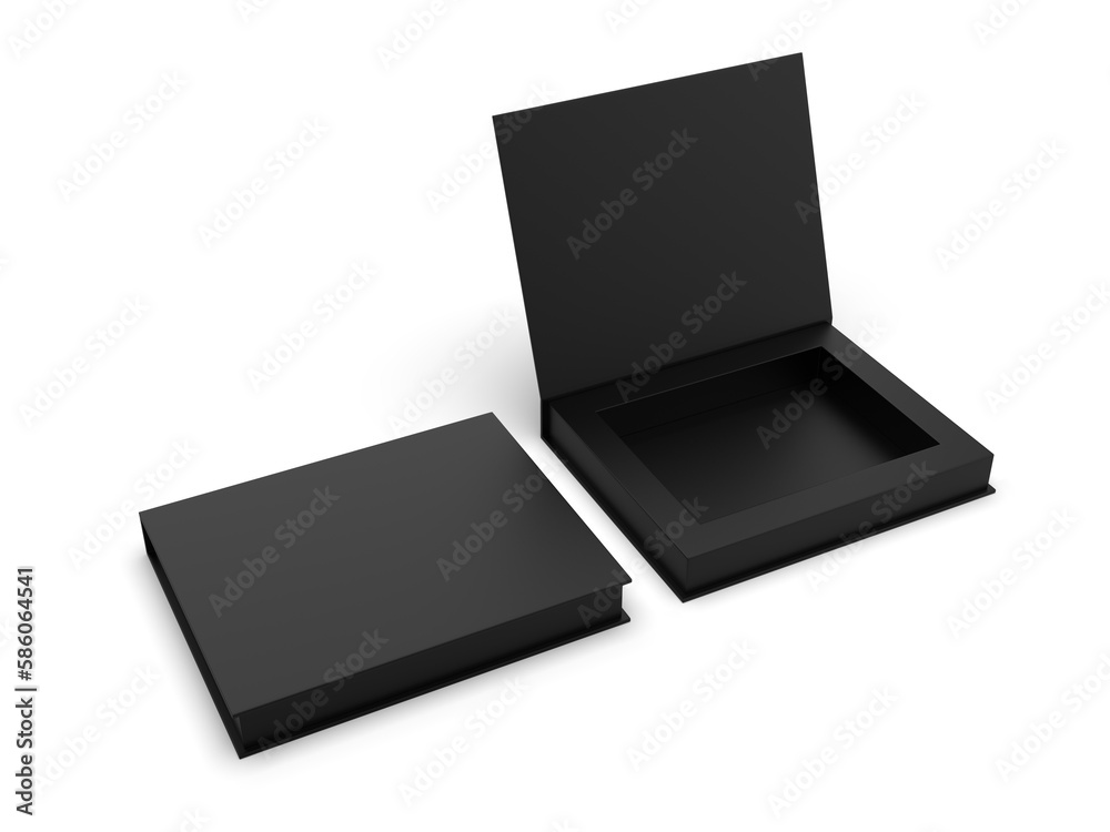 White blank hard cardboard box mock up template, 3d illustration. White blank hard cardboard box mock up template, 3d illustration.