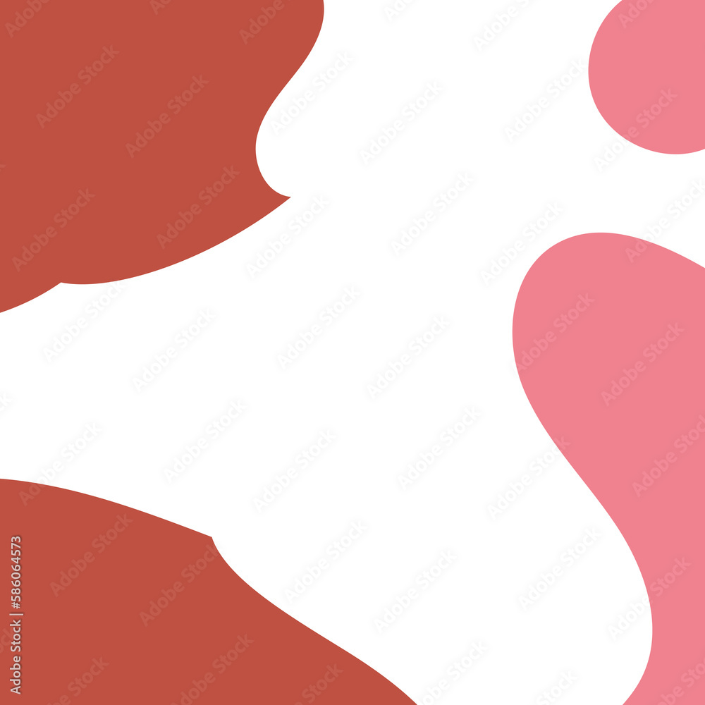 Pink red Abstract Shapes Decor 