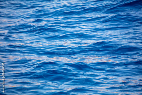 Blue expanse of water in the sea.
