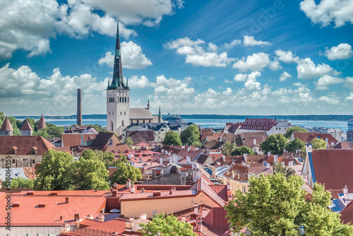 Tallinn in Estonia, view of the medieval city photo