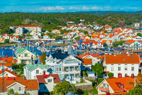 Aerial view of Marstrand in Sweden photo