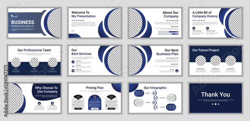 Creative business PowerPoint presentation slides template design. Use for modern keynote presentation background, brochure design, landing page, annual report, company profile concept