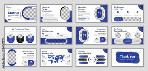 Creative business PowerPoint presentation slides template design. Use for modern keynote presentation background, brochure design, landing page, annual report, company profile concept