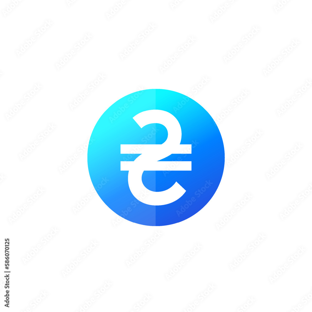 hryvnia vector icon on white