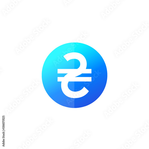 hryvnia vector icon on white