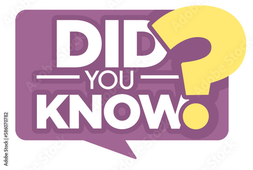Question or interesting fact did you know isolated icon vector information