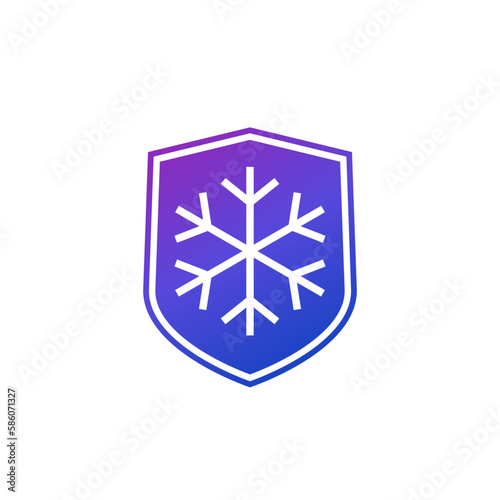 frost-resistance, cold resistant icon, vector art