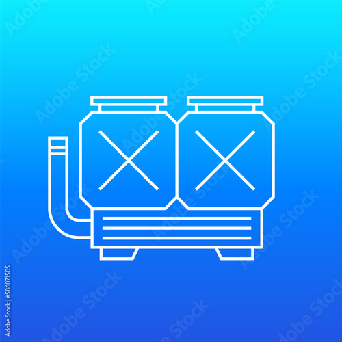 chiller line icon, cooling system