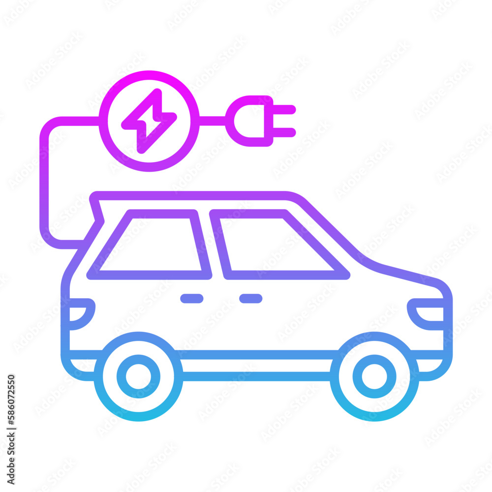 Electric Car Icon Electric Car Icon