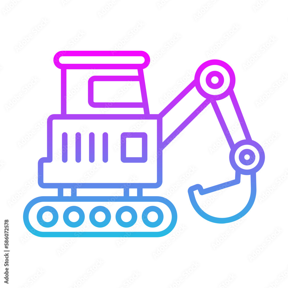 Excavator Icon Excavator Icon