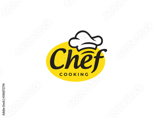 Food Chef restaurant logo design template