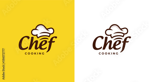 Food Chef restaurant logo design template