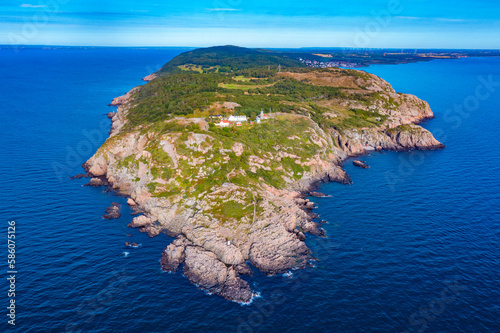 Aerial view of Kullaberg peninsula in Sweden photo