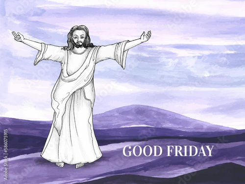Good Friday religious holy jejus background design