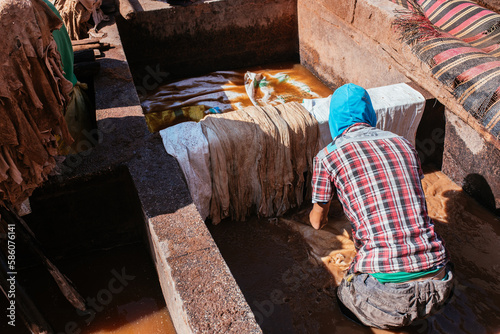 Marrakech leather tannery, Morocco
