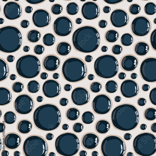 A pattern of blue clay plates of different shapes on a tablecloth background. The background resembles a decorative painted skin of an exotic blue animal. Unusual, abstract background for printing