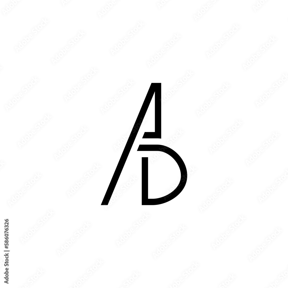 Premium design Logo with initial, letter, alphabet AD for company branding and other
