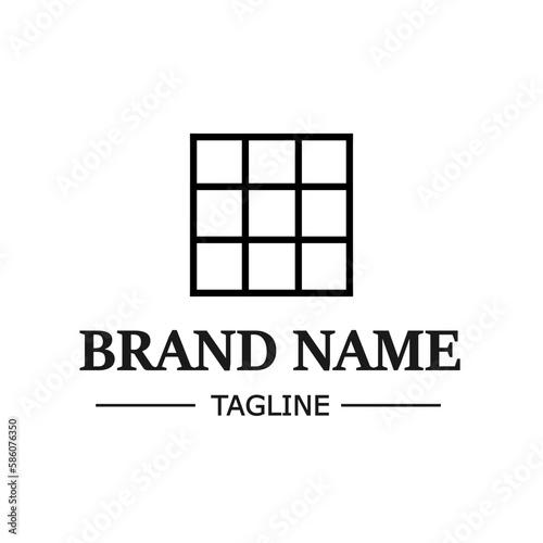 Simple Minimalist Business logo vector illustration on white background. Company logo.