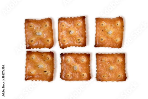 Biscuits, Salty cookies, isolated on white background