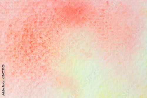 Watercolor, orange, yellow and red gradient color combinations on drawing paper use as background